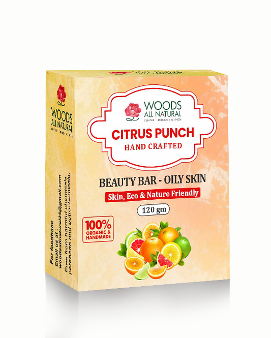 Citrus Punch Handcrafted Beauty Bar - Oily Skin (100 g) - 100% Organic