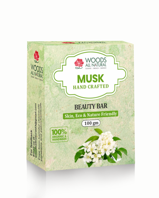 Musk Handcrafted Beauty Bar (100 g) - 100% Organic